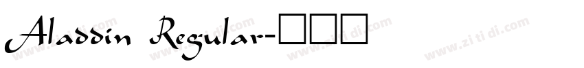 Aladdin Regular字体转换
